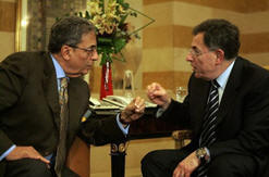 Amr Moussa et Fouad Siniora