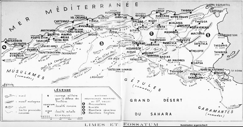 Carte Romaine Afrique du Nord