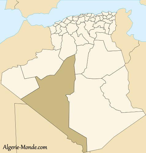 Carte Wilaya Adrar