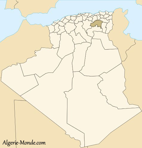 Carte Wilaya Batna