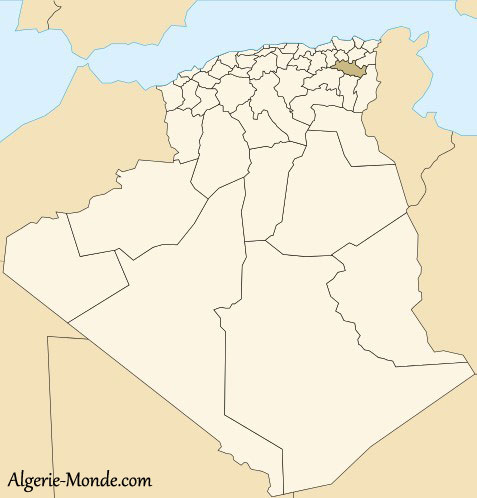 Carte Wilaya Oum El Bouaghi