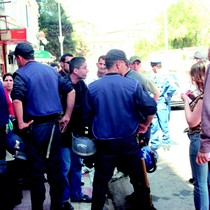 Sit-In empecher devant la presidence