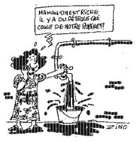 l'eau noiratre