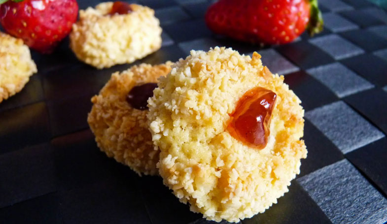 Mchawek, petits fours aux amandes et  la confiture