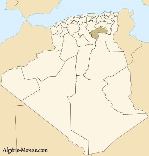 Carte Wilaya Biskra